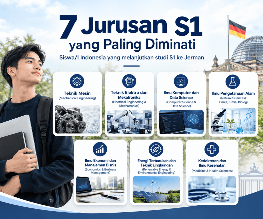 7 Jurusan S1 yang Paling Diminati Siswa/I Indonesia di Jerman